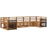 vidaXL Kotna sedežna garnitura 6 pcs Naravna Masiven les akacije, (5000283359) | Shoptok.si
