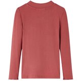  Dječja majica dugih rukava s kratkom dolčevitom tamnocrvena 116 | shoptok.hr