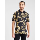 Versace Jeans Couture Majica 'Magliette' tamno smeđa / žuta / crna / prljavo bijela | shoptok.hr