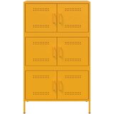 vidaXL Visoka komoda boja senfa 67 x 39 x 113 cm čelični | shoptok.hr