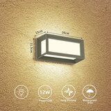  Brilagi - LED spoljašnje zidno svetlo PARKER LED/12W/230V 3000/4500/6000K sivo IP44 | Eponuda.com