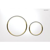 Geberit Aktivirna tipka za dvokoličinsko splakovanje Sigma20 (Bela/Pozlačena/Bela) (115.882.KK.1) | Shoptok.si