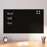 vidaXL Zidna magnetna ploča crna 100x60 cm od kaljenog stakla | shoptok.hr