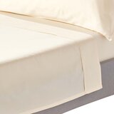 HOMESCAPES kremno ravno pregrinjalo iz organskega bombaža s 400 nitmi, 275x275 cm, (20750782) | Shoptok.si