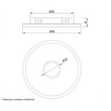 Vesta 523 plafonska svetiljka 40W 3000/4500/6000K tamno drvo (ø 400) | Eponuda.com