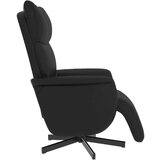  Naslonjač od umjetne kože s osloncem za noge crni | shoptok.hr