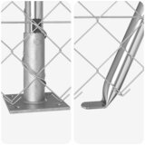  Ograde od lanca s betonskom podlogom 25 x 0,8 m Pocinčani čelik | shoptok.hr