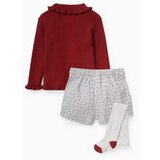 CA trodelni komplet za bebe, bordo Cene