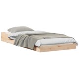 vidaXL krevetna konstrukcija smeđa 80 x 200 cm masivna borovina | shoptok.hr