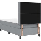  LED Box Spring Krevet Svijetlo siva 80 x 200 cm tkanina | shoptok.hr