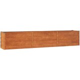 vidaXL Vrtna greda siva 240x40x45 cm vremensko odporno jeklo | Shoptok.si