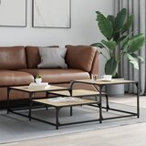  Stolić za kavu boja hrasta 107x107x40 cm konstruirano drvo | Shoptok.si