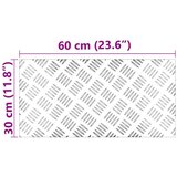  aluminijasti robniki z vzorcem šahovnice 4 kosa protizdrsni 60x30 cm, (22014855) | Shoptok.si