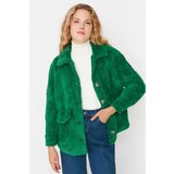 Trendyol Green Pocket Detailed Plush Coat Cene