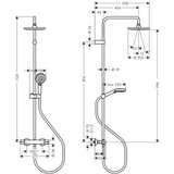 Hansgrohe 26276670 Vernis Blend termostatska armatura za tuš s tuš setom črna Cene