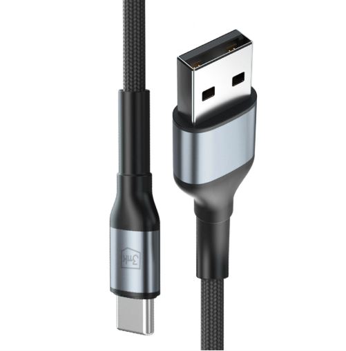 3mk Hyper kabel N-SERIES USB-A v USB-C 1m črn | Shoptok.si