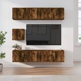 The Living Store Komplet TV omaric 7-delni dimljen hrast konstruiran les - Komplet TV Omaric, (21374300) Cene