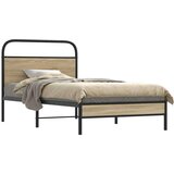 vidaXL Okvir kreveta bez madraca dimljena boja hrasta 90x200 cm drveni | shoptok.hr