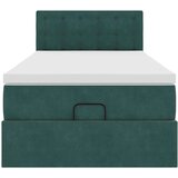 vidaXL Otomanski posteljni okvir z vzmetnico zelen 80x200 cm žamet, (21609193) | Shoptok.si