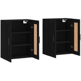  Zidni ormarići 2 kom crni od konstruiranog drva | shoptok.hr