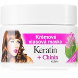Bione Cosmetics Keratin + Chinin kremasta maska za lase 260 ml
