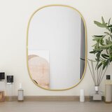 vidaXL Stensko ogledalo zlato 50x35 cm | Shoptok.si