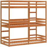  Trostruki krevet na kat voštano smeđi 75 x 190 cm borovina | shoptok.hr