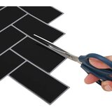  Pločica riblja kost 10 pcs Crna 30 x 30 cm Poliuretan i PET | shoptok.hr