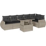  7-dijelni set vrtnih sofa svjetlosivi od poliratana | shoptok.hr