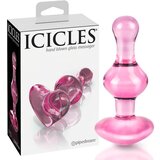 Icicles br. 75 - slatki, stakleni analni dildo (roza) Cijene