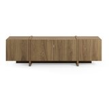 Marckeric TV komoda u dekoru hrasta u prirodnoj boji 180x55x35 cm Volia – Cijene
