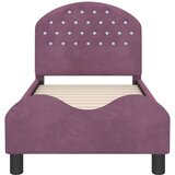  Okvir kreveta za malu djecu s naslonom Ljubičasta 70 x 140 cm | shoptok.hr