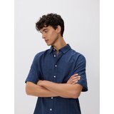 Reserved Regular košulja od mješavine lana - steel blue | shoptok.hr