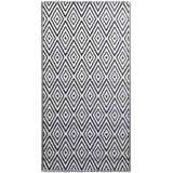  Vanjski tepih ARAKIL bijelo-crni 120 x 180 cm PP Bijela | shoptok.hr