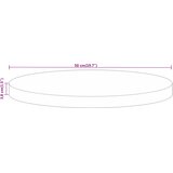 Stolna ploča Ø 50 x 3,8 cm okrugla od masivnog obnovljenog drva | shoptok.hr