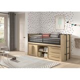 Vipack podignuti dječji krevet s prostorom za odlaganje s podnicom 90x200 cm u prirodnoj boji sam | shoptok.hr