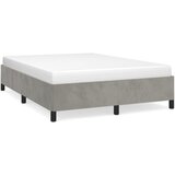  Okvir za krevet bez madraca svjetlosivi 140 x 190 cm baršunasti | shoptok.hr
