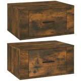 Maison Chic Stenski Dvo delni komplet Nočne omarice - Nočne mize dimljen hrast 50x36x25 cm, (21687197) Cene