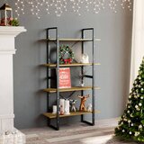 Furnova Knjižna omara 4-nadstropna 80x30x140 cm trdna borovina, (21932145) | Shoptok.si