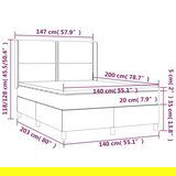  Krevet s oprugama i madracem sivi 140x200 cm od umjetne kože | shoptok.hr