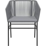  7-dijelni vrtni blagovaonski set s jastucima poliratan i staklo Siva 200 x 100 x 74 cm | shoptok.hr