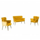 Atelier Del Sofa sofa i dve fotelje paris gold metal mustard cene