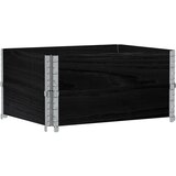  Okviri za palete 2 kom crni 80x60 cm od masivne borovine | shoptok.hr