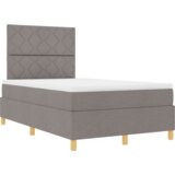 Box LED Box Spring Postelja z vzmetnico Taupe 120 x 200 cm blago, (5000127037) | Shoptok.si