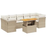 Maison Chic Seti vrtnega pohištva - Vrtna garnitura - Vrtni pohištvo set 8-delna z blazinami bež poli ratan, (21800974) | Shoptok.si