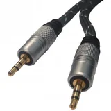 elit+ audio kabl mrežasti omotac od 6mm 3.5stereo utikac-3.5stereo utikač pozlaceni metalni prikljucci ( EL767241 )