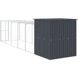 vidaXL Kavez za kokoši s igralištem antracit 165x659x181 cm čelični | shoptok.hr