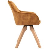 Livetastic Naslanjač Samt, Zlata, Vrtljivo | Shoptok.si