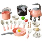 KITCHEN Set Pots Cooking Accessories Food Pink 32 pcs. | shoptok.hr