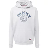 Tommy Jeans Majica safir / svetlo siva / rdeča / bela